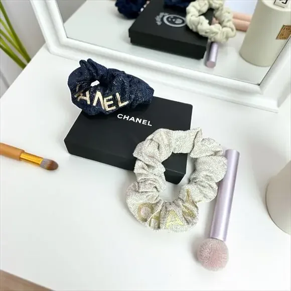 Chanel Beaute Hair Scrunchies Set of 2 - Picture 3 of 3